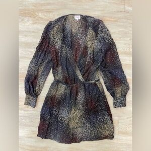 Parker silk faux wrap dress Size S